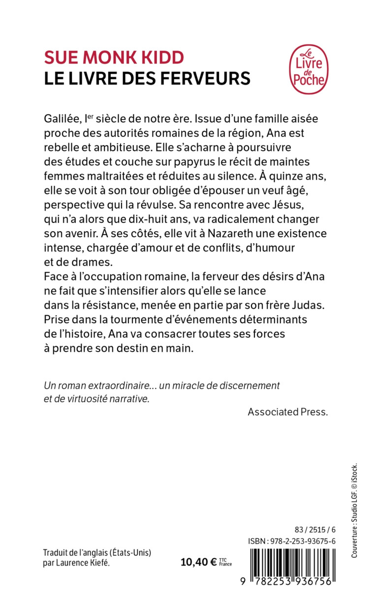 Le Livre des ferveurs - Sue Monk Kidd, Sue Monk Kidd - LGF