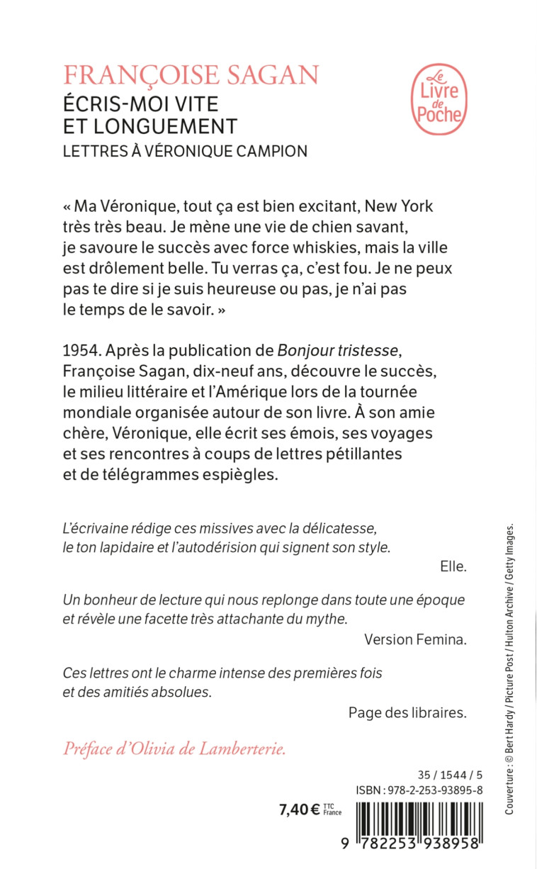Ecris-moi vite et longuement - Françoise Sagan, Françoise Sagan - LGF