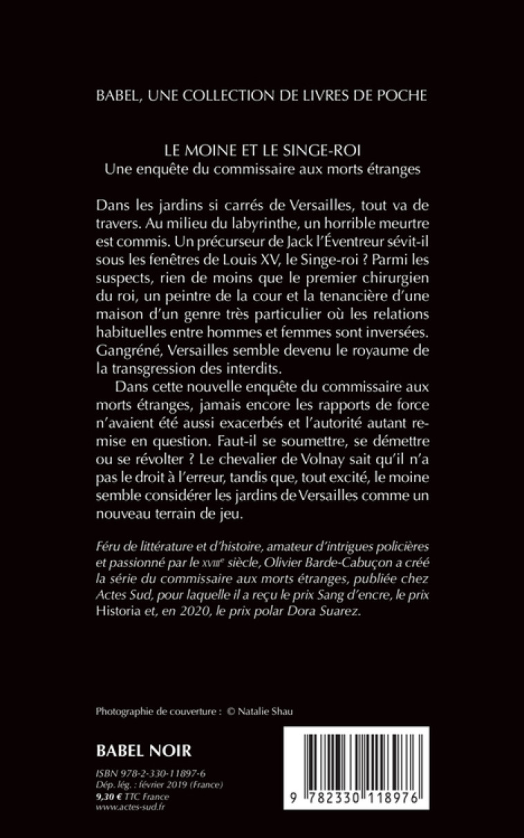 Le Moine et le Singe-roi - Olivier Barde-Cabuçon - ACTES SUD