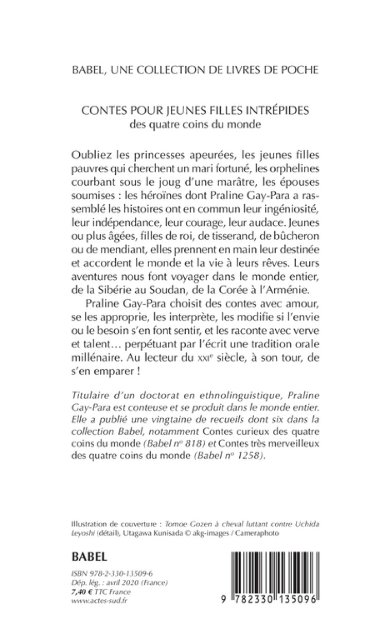 Contes pour jeunes filles intrépides - PRALINE GAY-PARA, PRALINE GAY-PARA - ACTES SUD