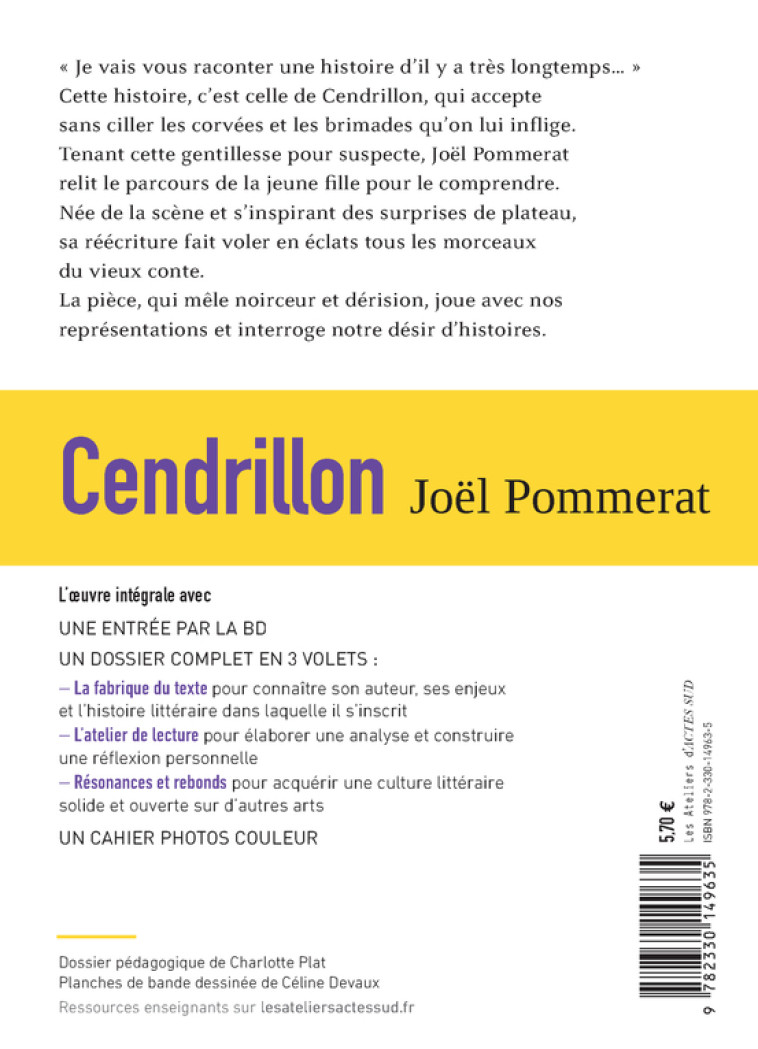 Cendrillon - Joël Pommerat, Céline Devaux, Charlotte Plat, Joël Pommerat, Céline Devaux, Charlotte Plat - ACTES SUD