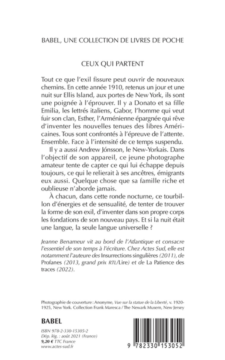 Ceux qui partent - Jeanne Benameur, Jeanne Benameur - ACTES SUD
