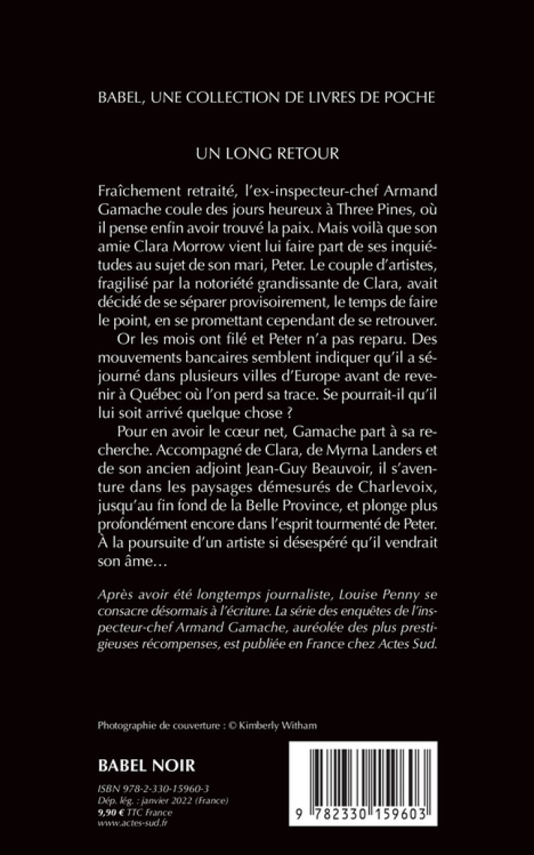 Un long retour - Louise Penny, Paul Gagné, Lori Saint-Martin - ACTES SUD