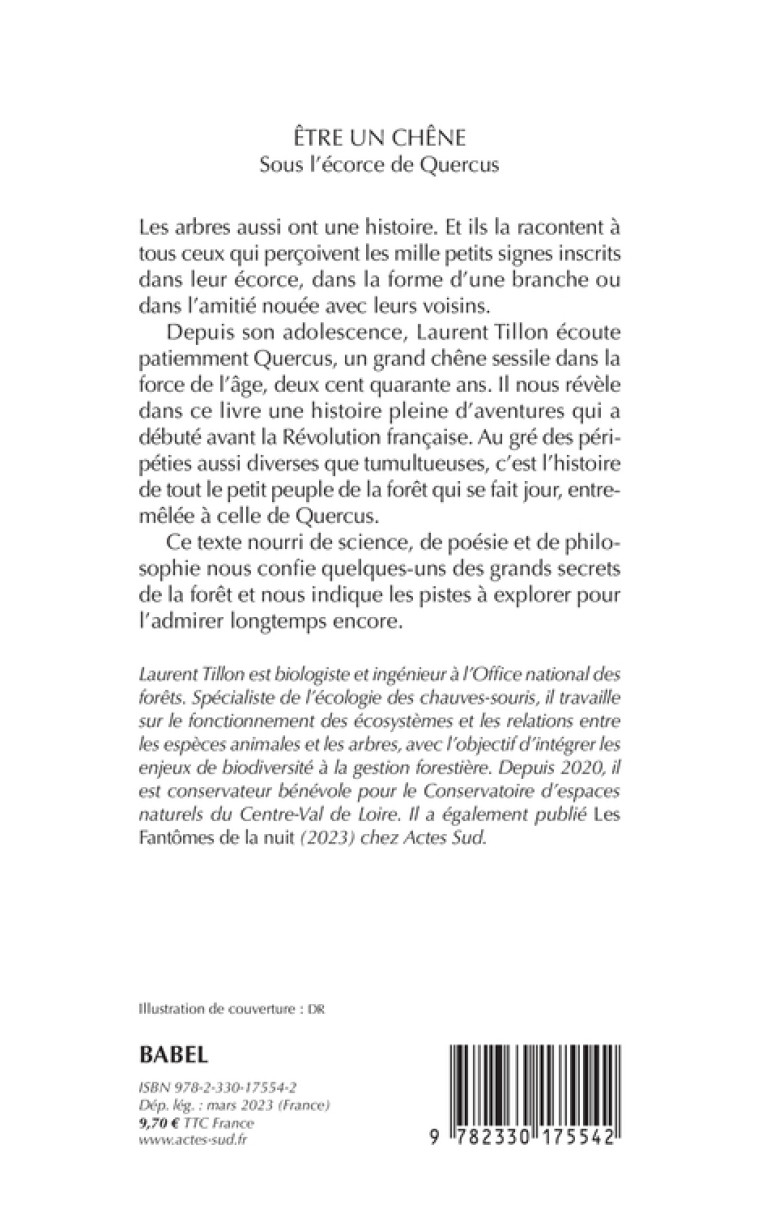 Être un chêne - Laurent Tillon, Laurent Tillon - ACTES SUD