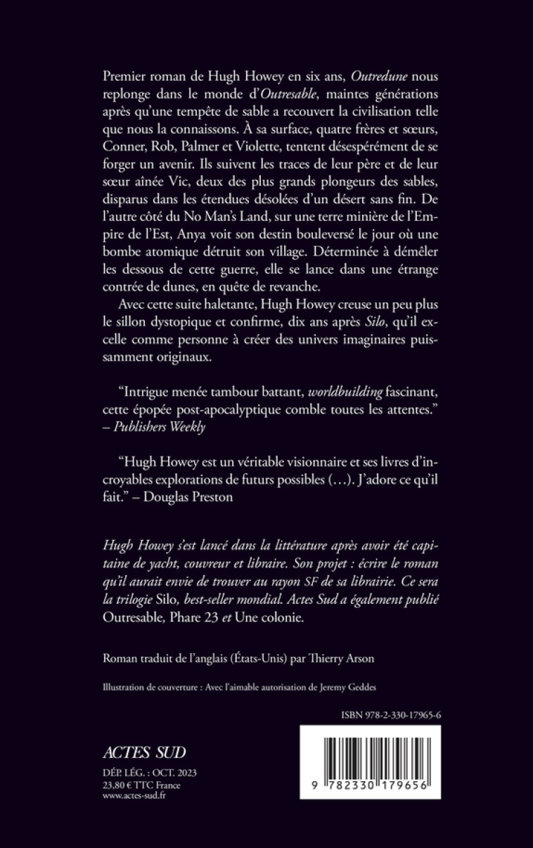 Outredune - Hugh Howey, Thierry Arson - ACTES SUD