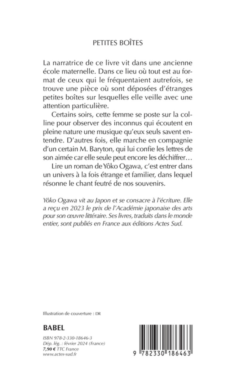 Petites boîtes - Yôko Ogawa, Sophie Rèfle, Yôko Ogawa, Sophie Rèfle - ACTES SUD