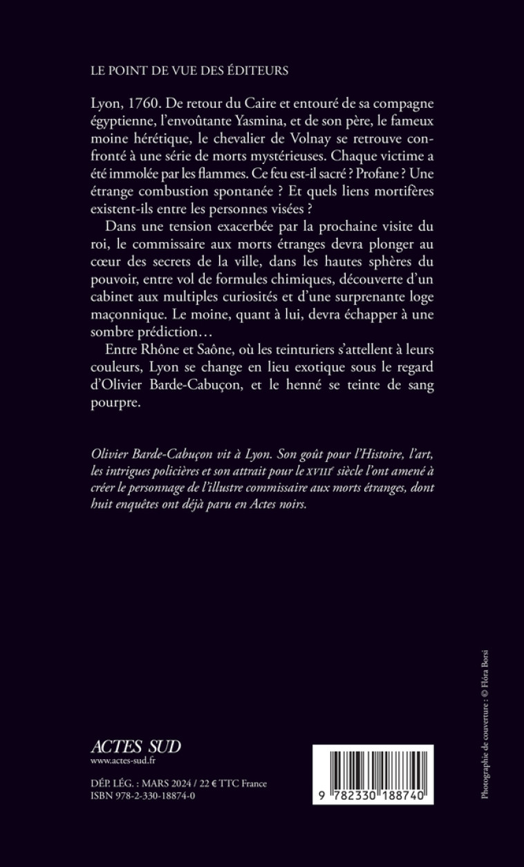 Les sept vies du moine - Olivier Barde-Cabuçon, Olivier Barde-Cabuçon - ACTES SUD