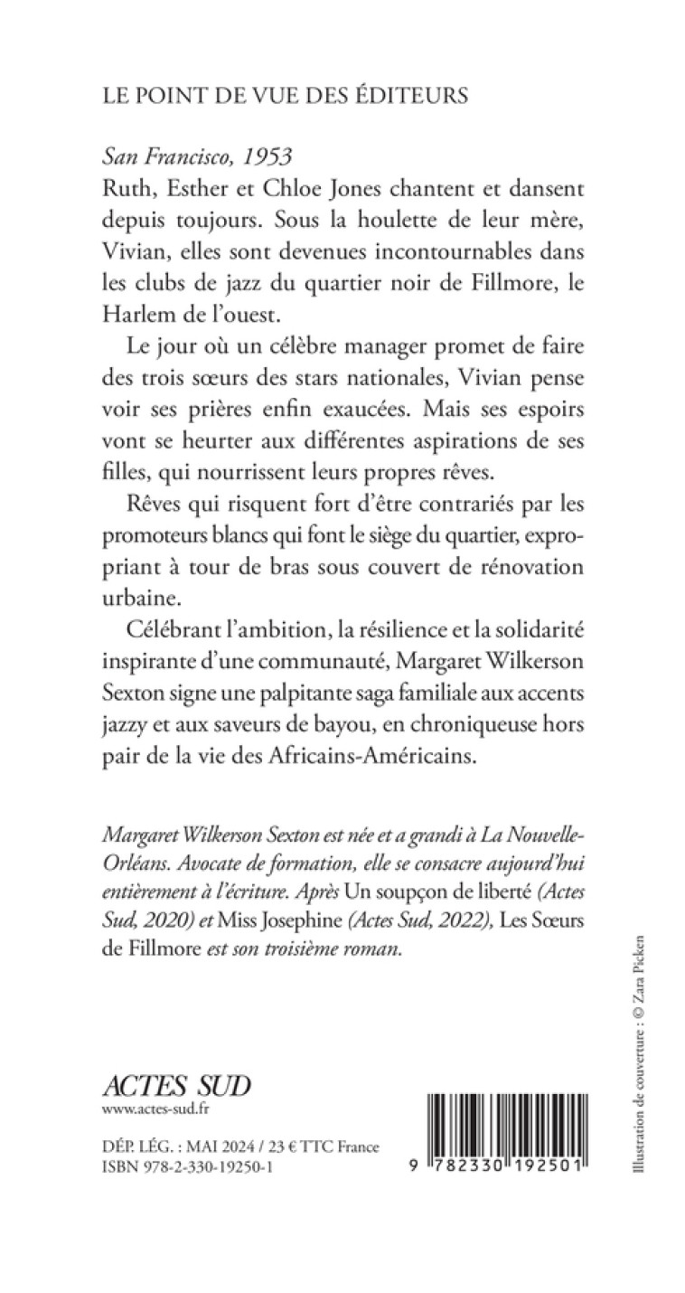 Les Soeurs de Fillmore - Margaret Wilkerson sexton, Laure Mistral - ACTES SUD