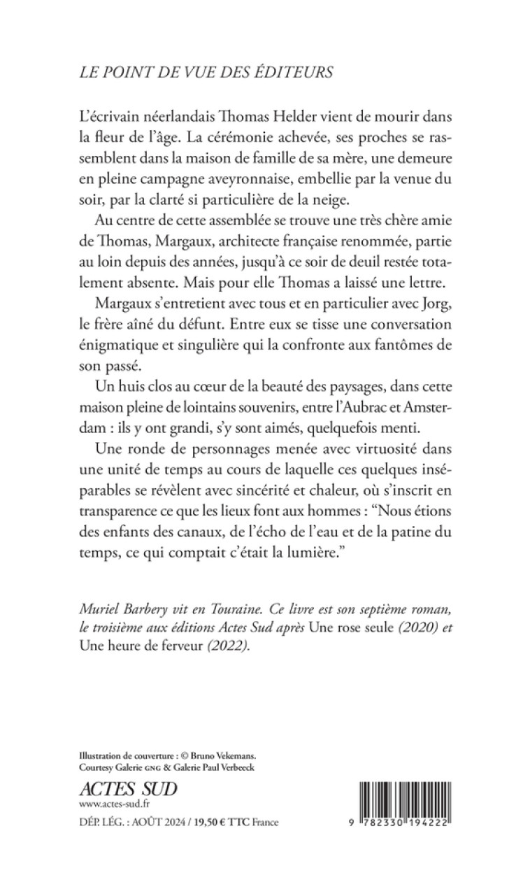 Thomas Helder -  ANONYME , Muriel Barbery, Muriel Barbery - ACTES SUD