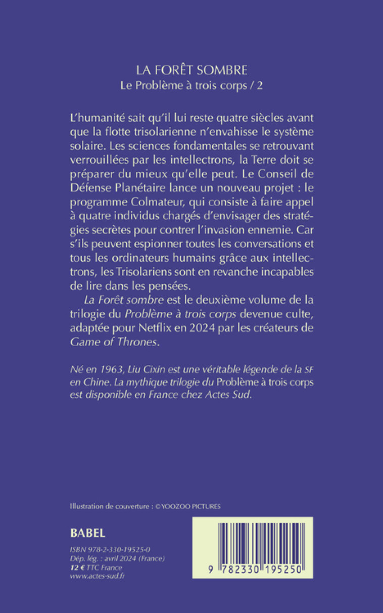 La Forêt sombre - Cixin Liu, Gwennaël Gaffric, Cixin Liu, Gwennaël Gaffric - ACTES SUD
