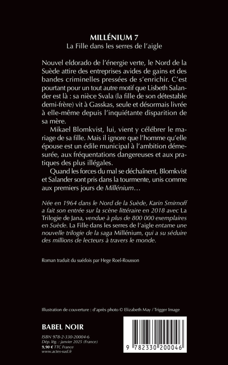 Millénium 7 - La Fille dans les serres de l'aigle - Karin Smirnoff, Hege Roel rousson, Karin Smirnoff, Hege Roel rousson - ACTES SUD