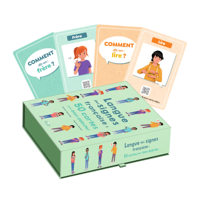 Langue des signes française : 50 cartes pour bien débuter - Thomas Tessier, Olivier Marchal, Thomas Tessier, Olivier Marchal - CTP RUE ENFANTS