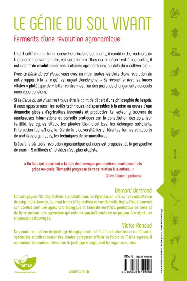 Le génie du sol vivant - Ferments d'une révolution agronomique - Bernard Bertrand, Victor Renaud - DE TERRAN