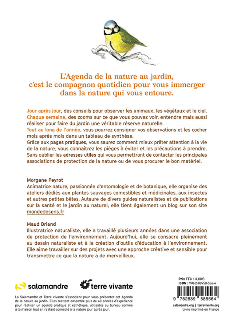 Agenda de la nature au jardin 2025 - Morgane Peyrot, Maud BRIAND, Morgane Peyrot, Maud BRIAND - TERRE VIVANTE