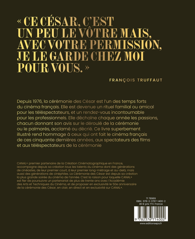 50 ans de cérémonie des César - THIERRY LACAZE, THIERRY LACAZE - EPA