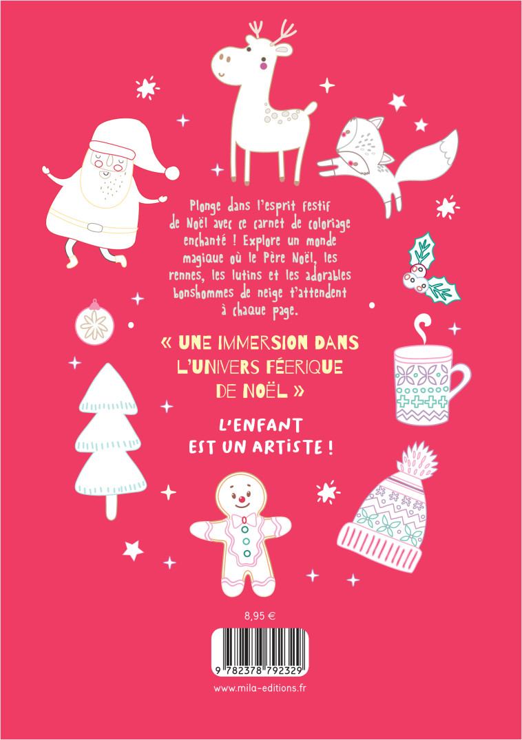 Mon beau carnet de coloriage : Noël -  Collectif - MILA