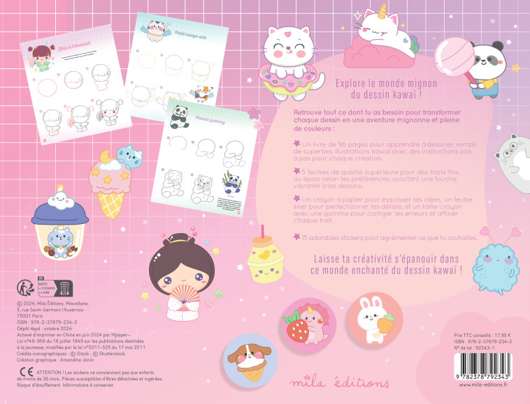 Dessine ton monde kawai (coffret) -  Collectif - MILA