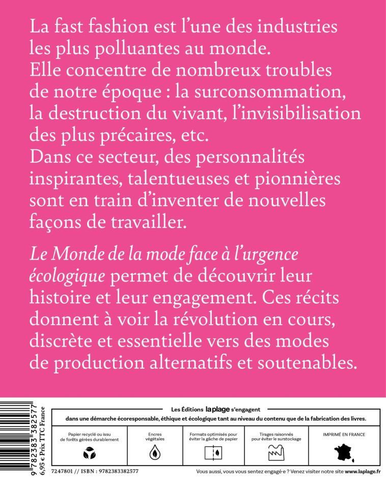 Le monde de la mode face à l'urgence écologique - Collectif d'auteurs Collectif d'auteurs,   - LA PLAGE