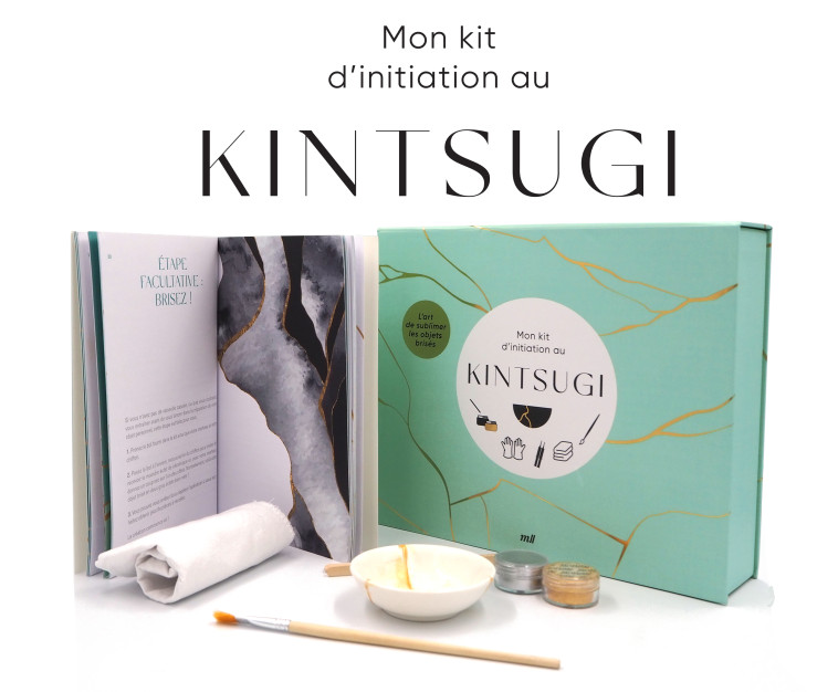 Mon kit d’initiation au Kintsugi (coffret) -  Collectif - MERCILESLIVRES