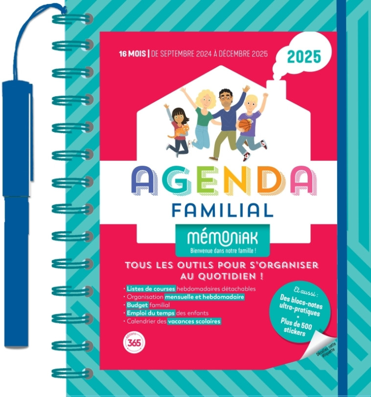 Agenda familial Mémoniak, sept. 2024 - déc. 2025 - Nesk Nesk,  Nesk - 365 PARIS