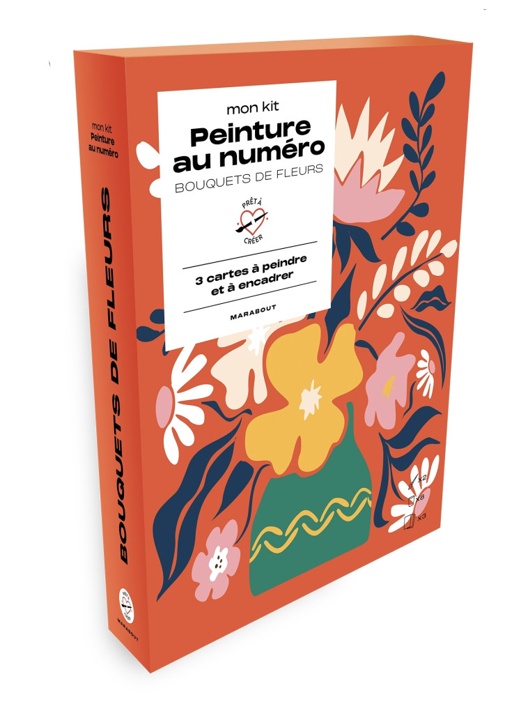 Mon kit peinture au numéro - Bouquets de fleurs -   - MARABOUT
