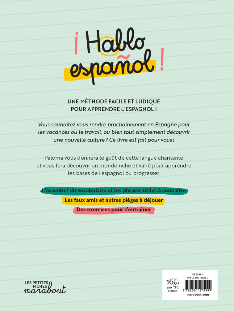 ¡ Hablo español ! - Paloma @espagnol.france, Paloma @espagnol.france - MARABOUT