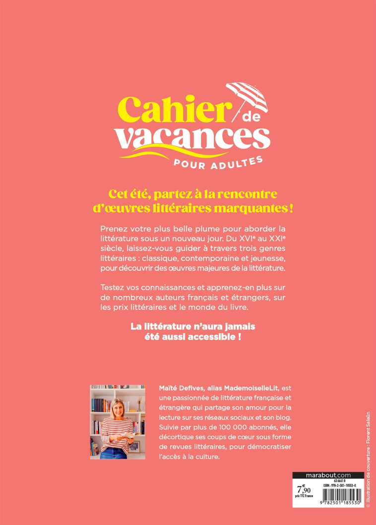 Cahier de vacances - Littérature - MademoiselleLit MademoiselleLit - MARABOUT