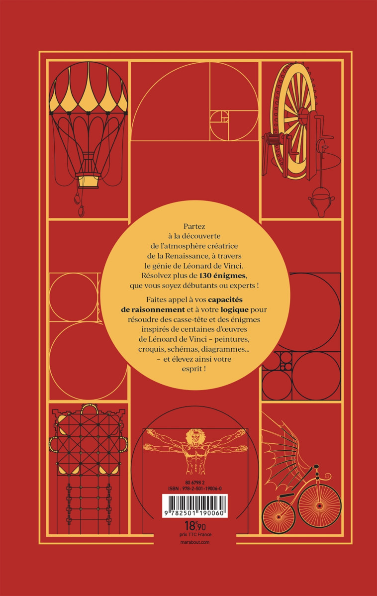 Le grand livre des énigmes - Léonard de Vinci - Catherine Bricout - MARABOUT