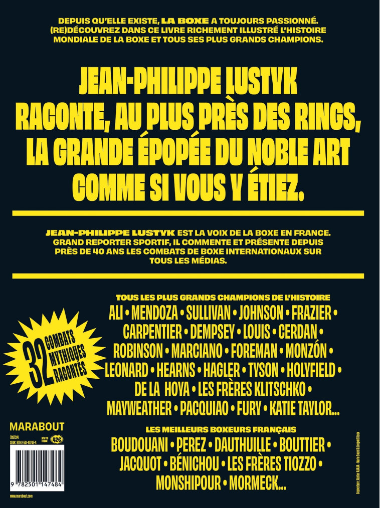 Le grand livre de la boxe - Jean-Philippe Lustyk, Jean-Philippe Lustyk - MARABOUT