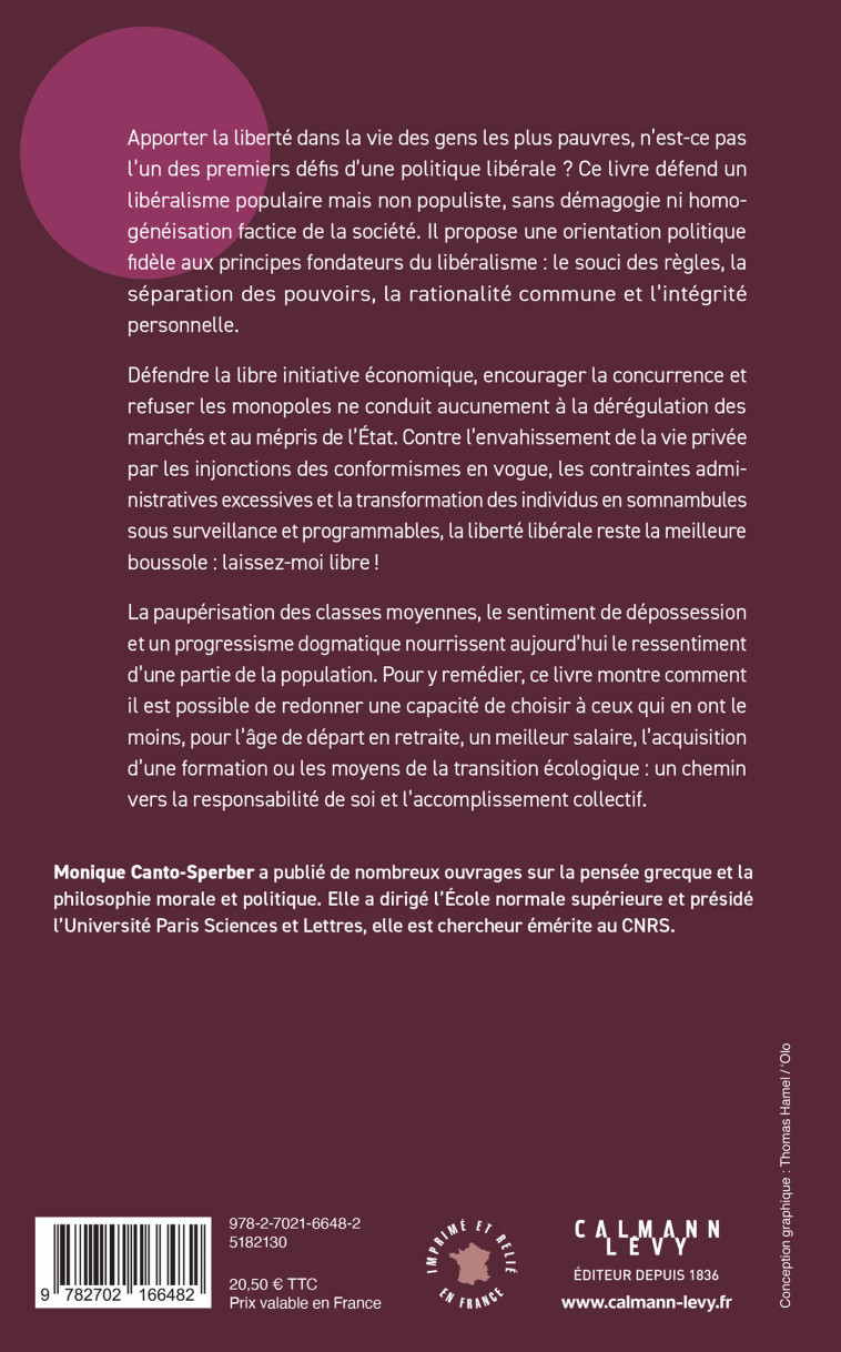 La liberté cherchant son peuple - Monique Canto-Sperber - CALMANN-LEVY
