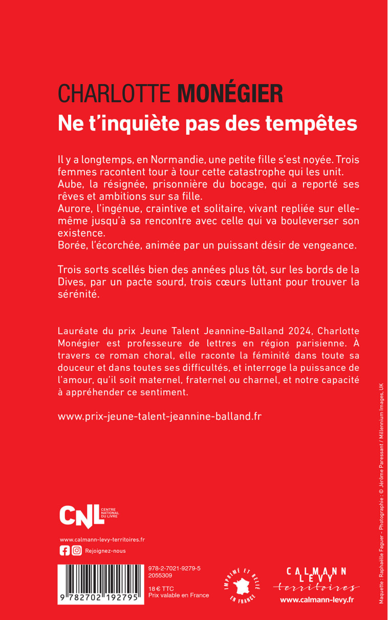 Ne t'inquiète pas des tempêtes - Charlotte Monégier, Charlotte Monégier - CALMANN-LEVY