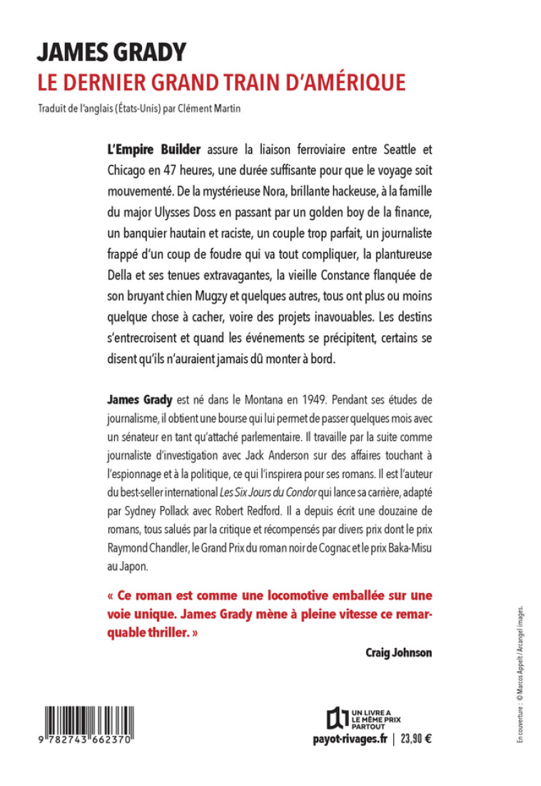Le dernier grand train d'Amérique - James Grady, Clément Martin - RIVAGES