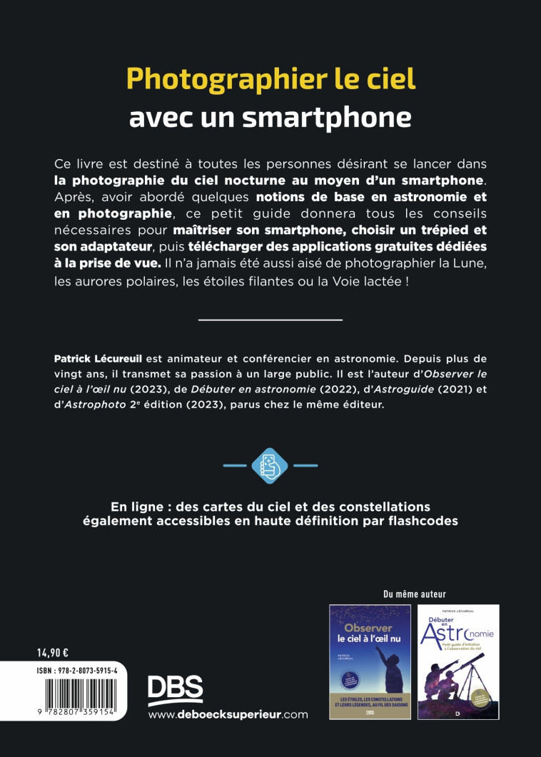Photographier le ciel avec un smartphone - Patrick Lécureuil - DE BOECK SUP
