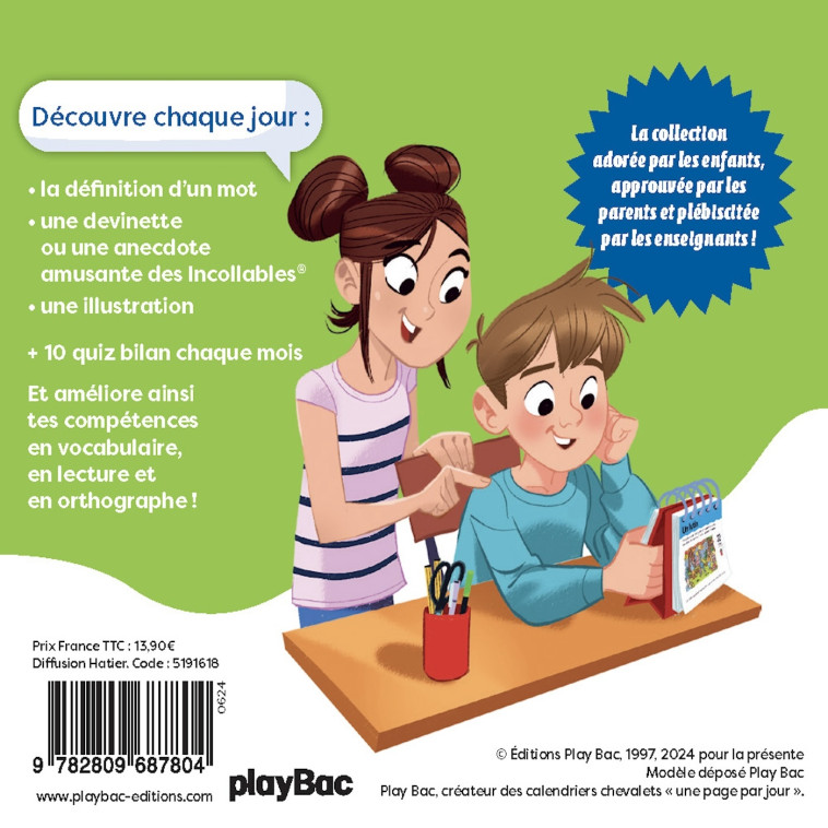 Les incollables - Un mot par jour - CM1 9/10 ans - Édition 2024 - Playbac Éditions Playbac Éditions, Aurore Damant,  PLAYBAC EDITIONS - PLAY BAC