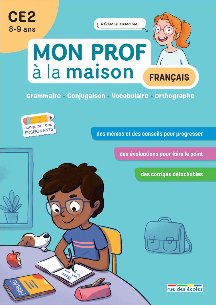 Mon prof à la maison - Français CE2 - Camille  Denoël, Emmanuelle Deschamps, Camille  Denoël, Emmanuelle Deschamps - RUE DES ECOLES