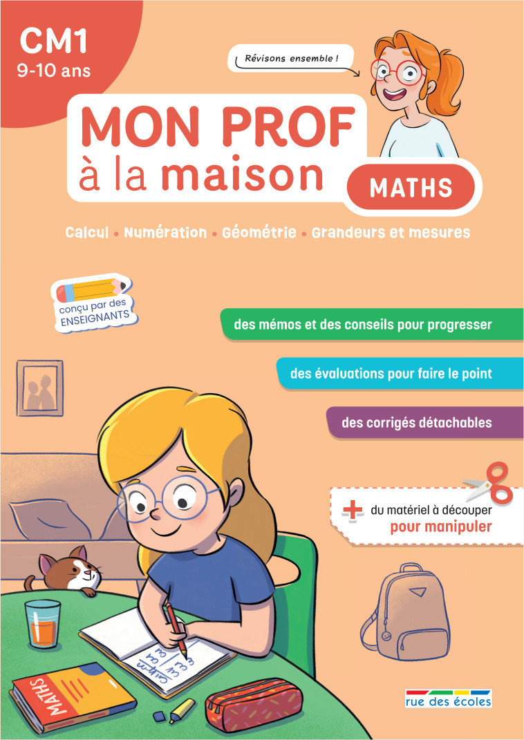 Mon prof à la maison - Maths CM1 - Camille  Denoël, Barbara Remy, Camille  Denoël, Barbara Remy - RUE DES ECOLES