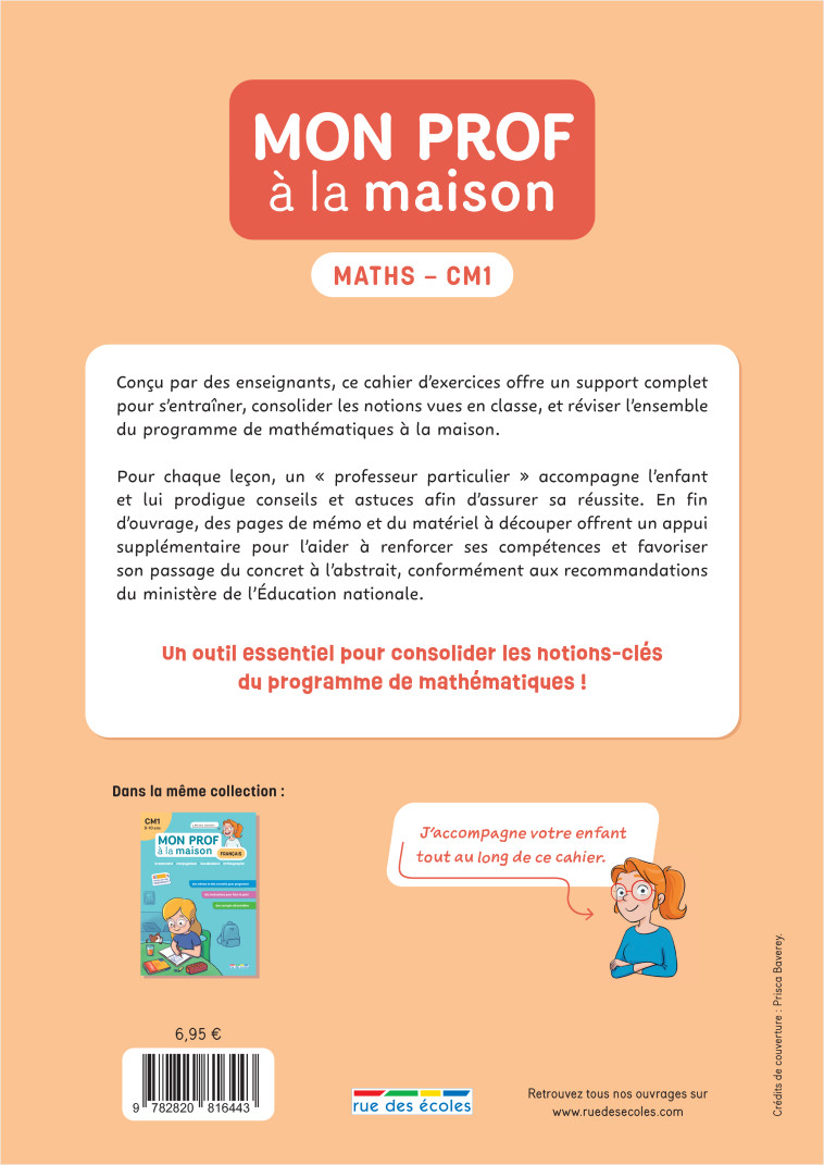 Mon prof à la maison - Maths CM1 - Camille  Denoël, Barbara Remy, Camille  Denoël, Barbara Remy - RUE DES ECOLES