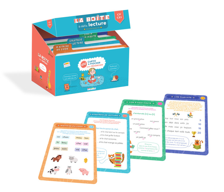 La boîte à défis lecture : lire mieux et plus vite - CP-CE1 - Camille  Denoël, Marlen Géhin, Camille  Denoël, Marlen Géhin - RUE DES ECOLES