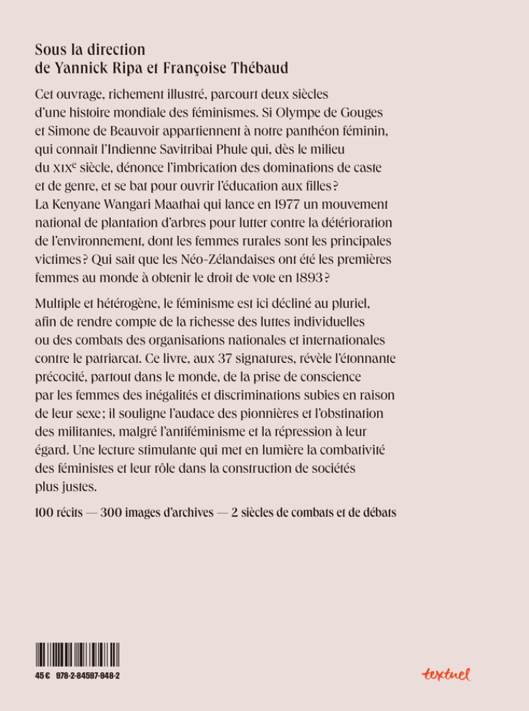 Les féminismes, une histoire mondiale - Yannick Ripa, Françoise Thebaud, Yannick Ripa, Françoise Thebaud - TEXTUEL