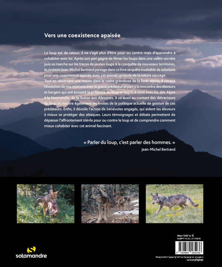 Vivre avec les loups - Jean-Michel Bertrand - LA SALAMANDRE