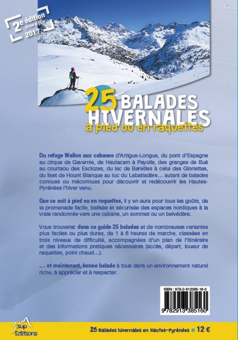 balades hivernales à pied ou en raquettes Hautes-Pyrénées -  ACHARD, JEAN-DENIS, Jean-Denis Achard - 3 SUP