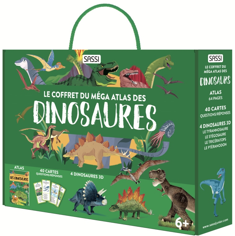 Le coffret du méga atlas des dinosaures - N.E. 2024 - Sarah GUILMAULT,  AA.VV. - SASSI