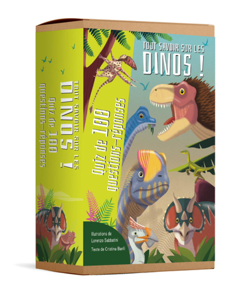 Tout savoir sur les dinos ! - Quiz de 100 questions-réponses - LORENZO SABBATINI, Cristina BANFI, Cécile Breffort, Massimo Miato, Cristina BANFI, LORENZO SABBATINI, Cécile Breffort, Massimo Miato - WHITE STAR KIDS