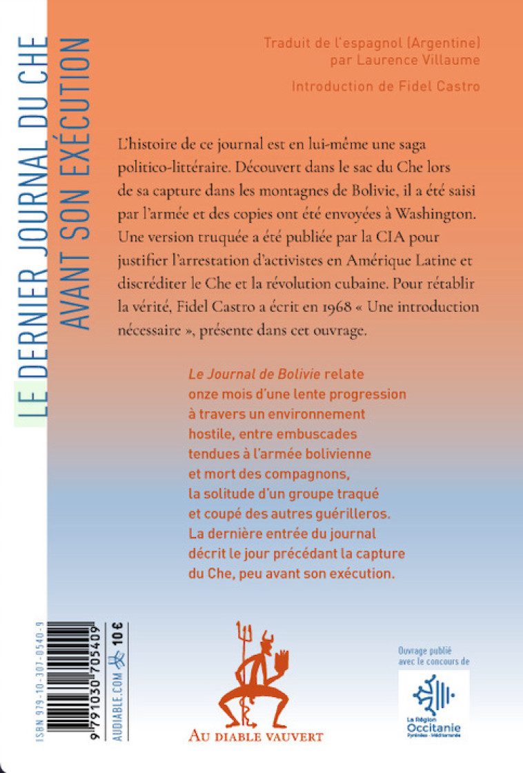 Journal de Bolivie - Ernesto Che Guevara - DIABLE VAUVERT
