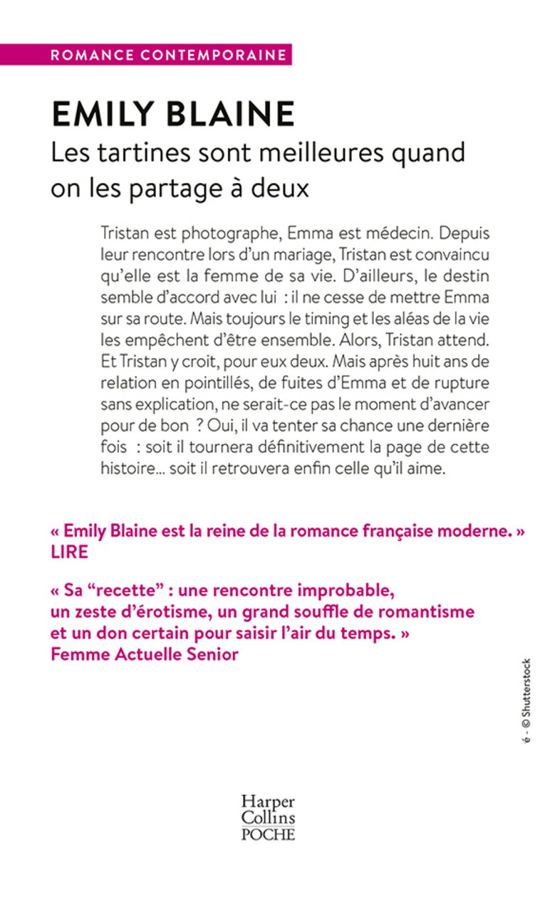 Les tartines sont meilleures quand on les partage à deux - Emily Blaine, Emily Blaine - HARPERCOLLINS