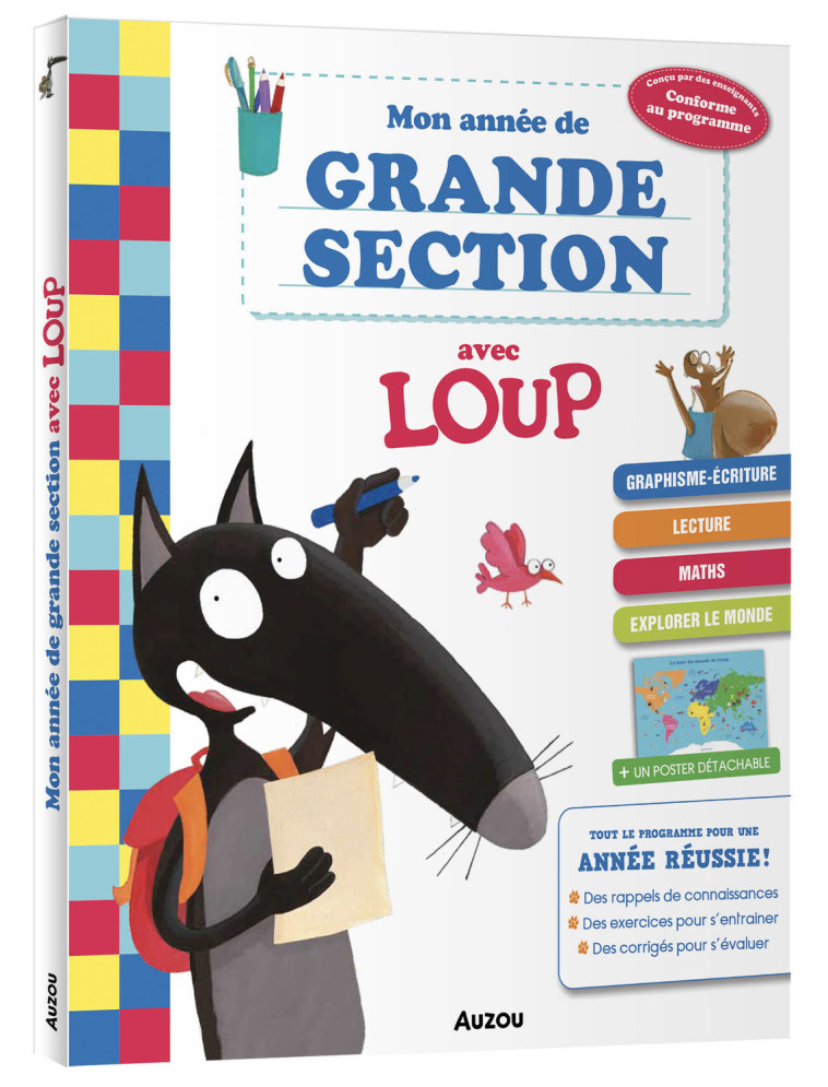 Mon année de grande section avec Loup - Cahier de soutien tout le programme - Orianne Lallemand, Éléonore THUILLIER, Orianne Lallemand, Éléonore THUILLIER, Béatrice Doucet, Anne Kalicky - AUZOU