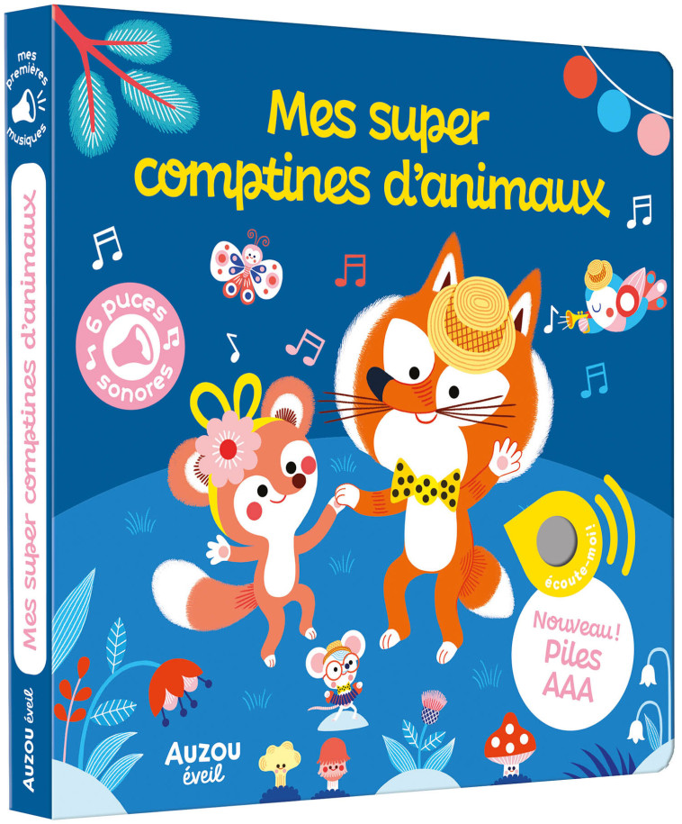 MES PREMIERS SONORES - MES SUPER COMPTINES D'ANIMAUX - Julie Mercier, Julie Mercier, Julie Mercier - AUZOU