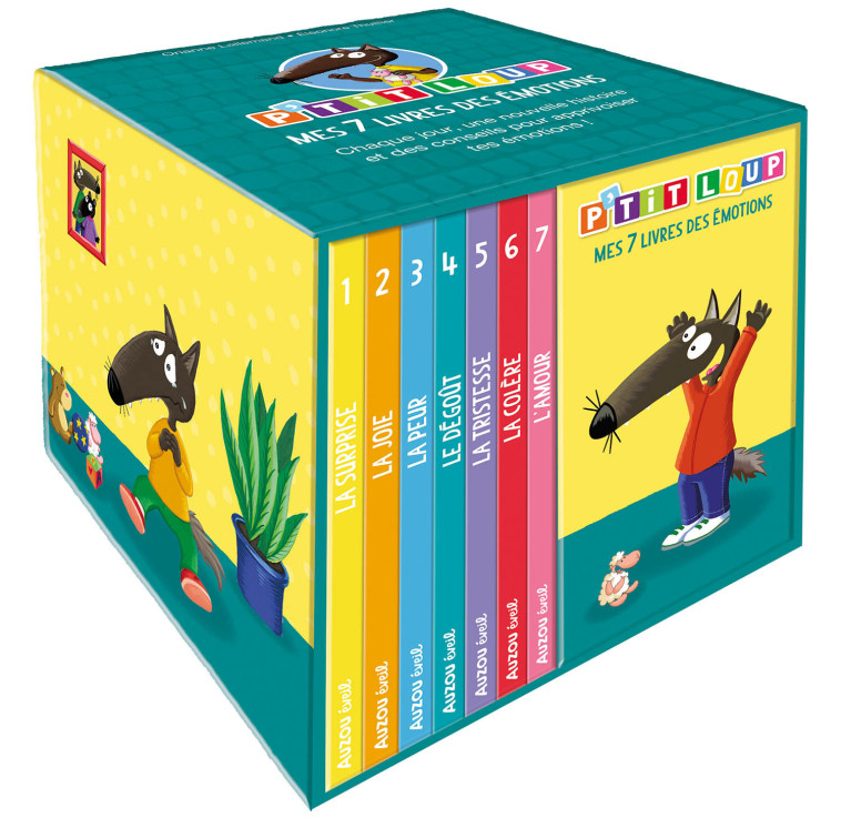 Bibliothèque P'tit Loup - "Mes 7 livres des émotions" - Orianne Lallemand, Éléonore THUILLIER, Orianne Lallemand, Éléonore THUILLIER - AUZOU