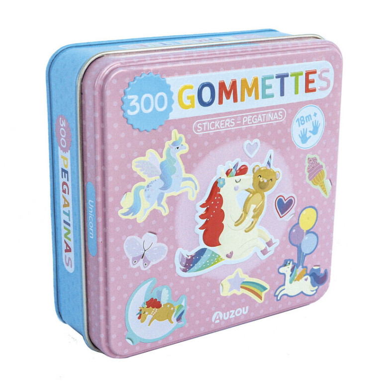 Boîte de gommettes métal - Les licornes - Maude Guesne, Maude Guesne - AUZOU
