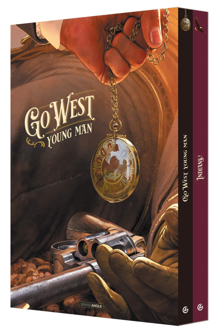 Go West Young Man / Indians - coffret - Christian Rossi, François Boucq, Tiburce Oger, Mathieu Lauffray, Patrick Prugne, Hugues LABIANO, Michel Rouge, Laurent Astier, Michel BLANC-DUMONT, Félix Meynet, Enrico MARINI, Dominique BERTAIL, Corentin Rouge, Jef